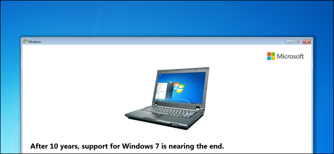 Windows 7 suporta data de término mensagem nag no desktop