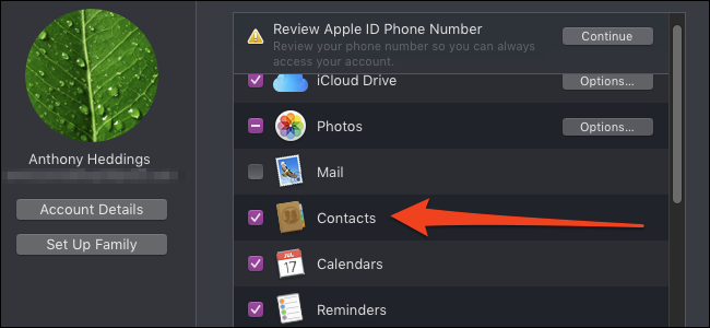 configurações do iCloud