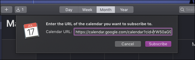 url do macOS Calendar