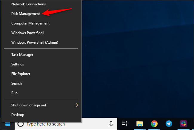 Iniciando o Gerenciamento de Disco no Windows 10
