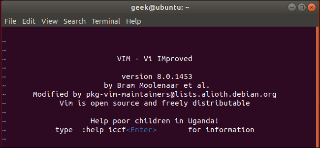 editor vi no Ubuntu Linux