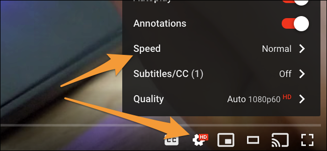 controles de velocidade do youtube