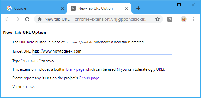 Configuração de um URL de página nova guia personalizado no Chrome