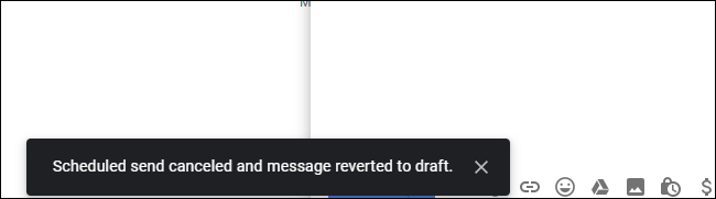 Mensagem de e-mail programado cancelado no Gmail na web