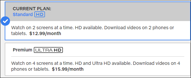 Plano HD padrão da Netflix x plano Ultra HD premium