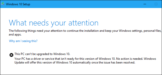 O que você precisa da sua atenção erro de configuração no Windows 10