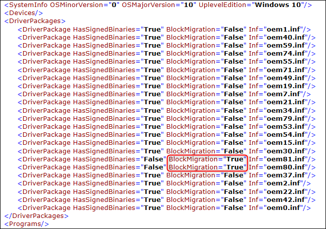Encontrar um driver que está bloqueando a migração no Windows 10