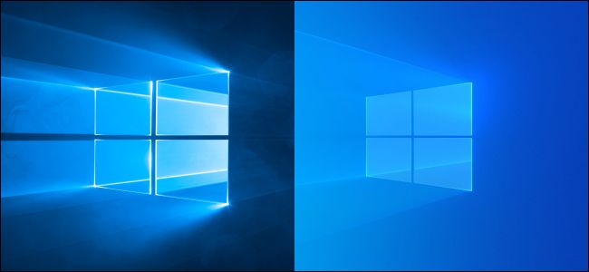 Planos de fundo padrão antigos e novos da área de trabalho do Windows 10