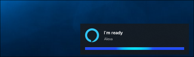 Alexa dizendo "Estou pronta" no Windows 10