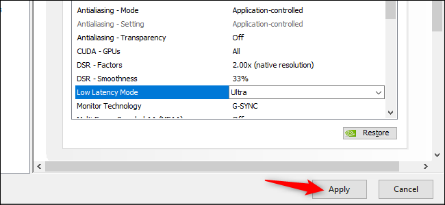 Ativação do modo de latência ultrabaixa nos drivers gráficos GeForce da NVIDIA