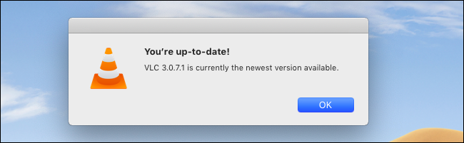 VLC para Mac dizendo que você está atualizado