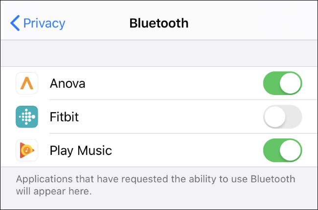 Ver e controlar quais aplicativos podem usar Bluetooth em um iPhone ou iPad.