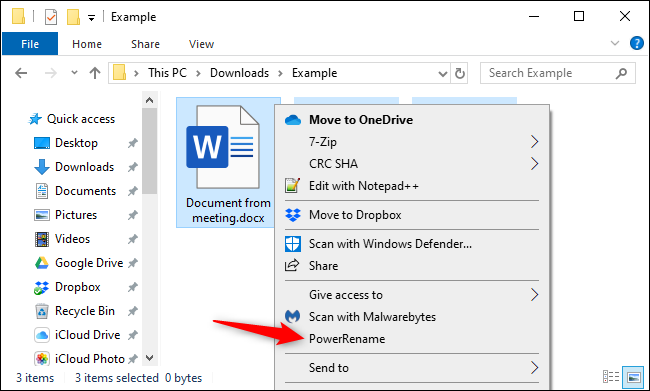 Renomeando arquivos em massa no File Explorer com o PowerToy da Microsoft.