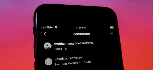 Comentários restritos no Instagram