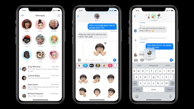 Aplicativo iOS 14 Mensagens com conversas fixadas, novos recursos de grupo e mensagens inline