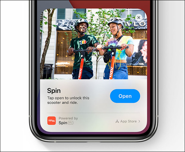 Clipes de aplicativos no iOS 14