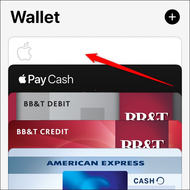 iPhone Wallet App Select Cartão Apple