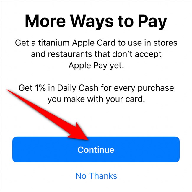 Carteira para iPhone Pedido Titanium Apple Card Clique em Continuar