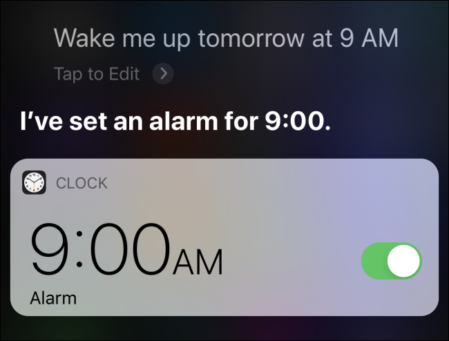 Definir um alarme no iPhone usando o Siri