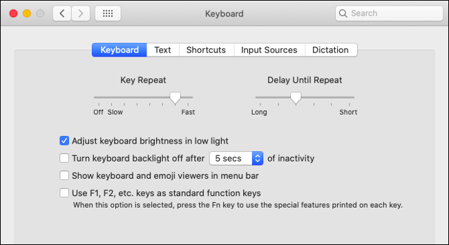 Definir preferências de teclado no macOS