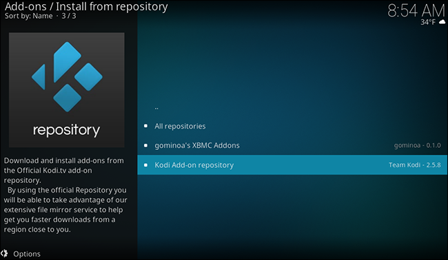 kodi-install-from-repo
