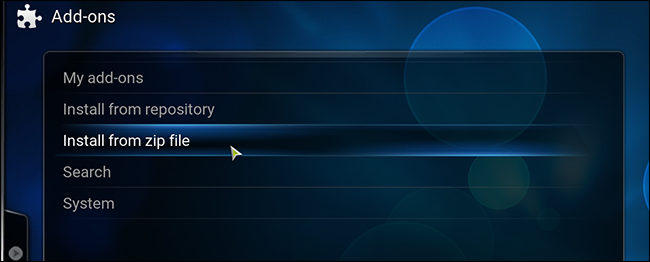 kodi-install-from-zip