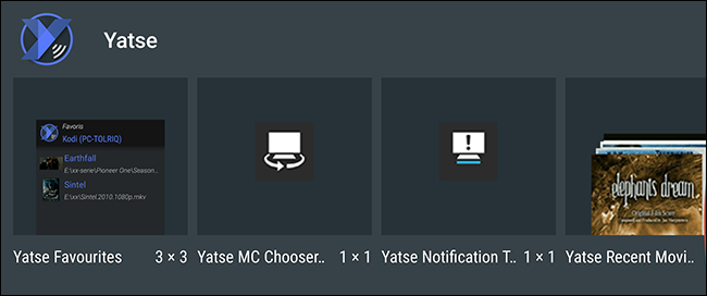 widget kodi-yatse