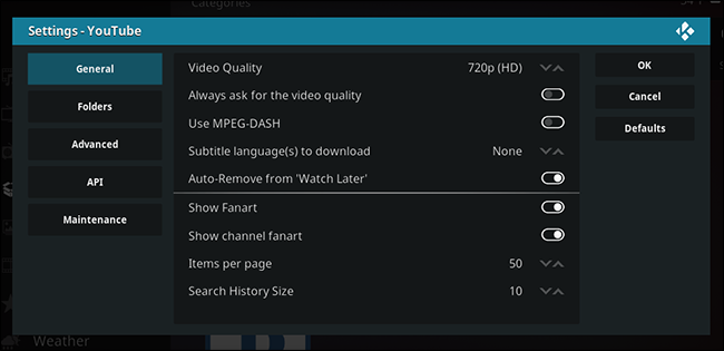 kodi-youtube-settings