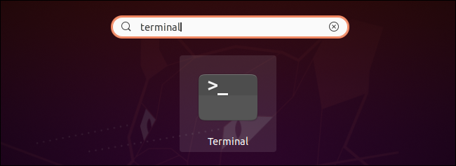 Abra uma janela do Terminal no painel do Ubuntu.