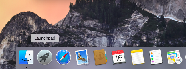 Launchpad adicionado ao Dock no Mac