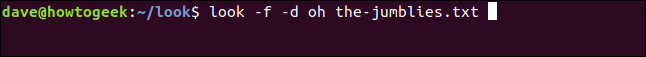 look -f -d oh the-jumblies.txt em uma janela de terminal.