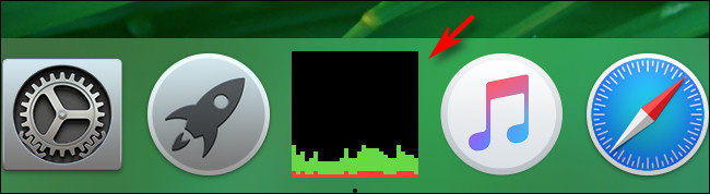 Ícone de dock do Mac Activity Monitor de CPU History