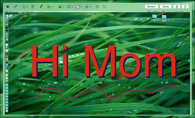 A ferramenta de edição de captura de tela do macOS