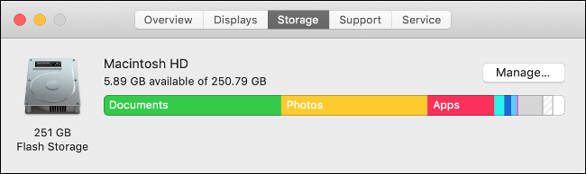 Verifique o armazenamento do Mac usando Sobre este Mac