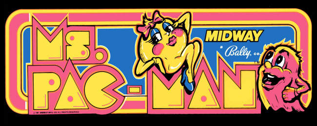 A marquise de fliperama Ms. Pac-Man.