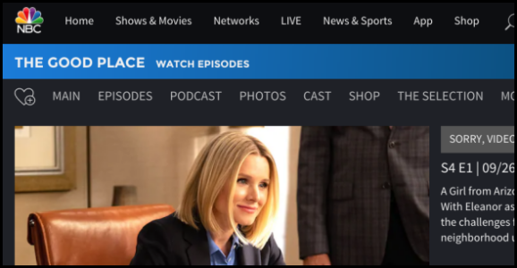 NBC.com, o bom lugar