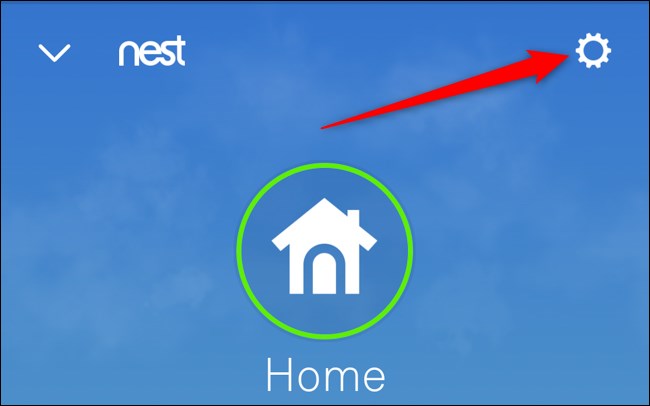 Nest App Select Setting Gear