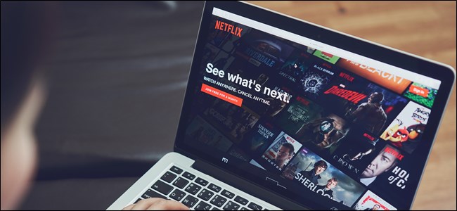Netflix em um laptop