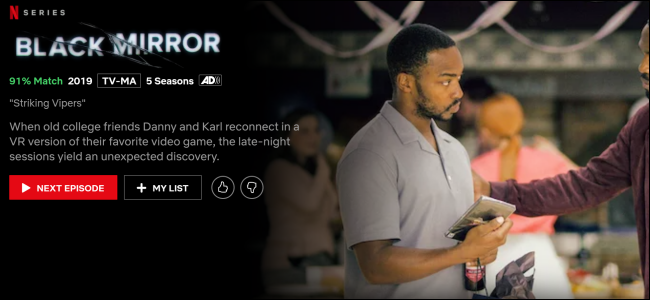 "Black Mirror" no Netflix.
