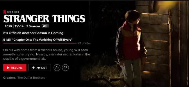 "Stranger Things" no Netflix.