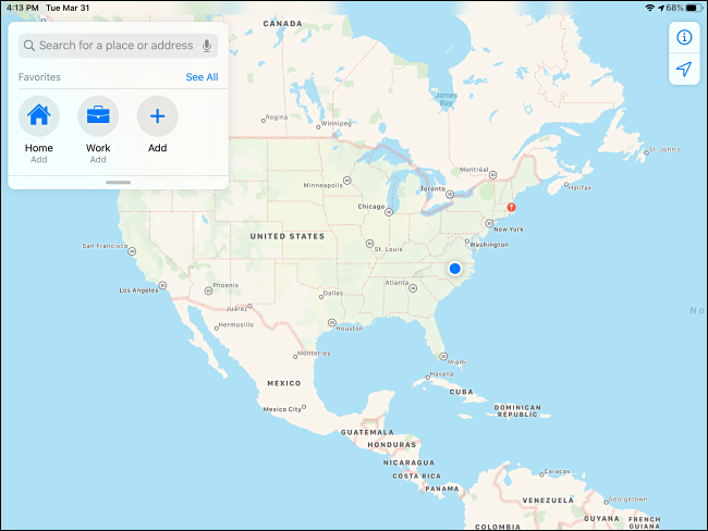 Maps no iPad