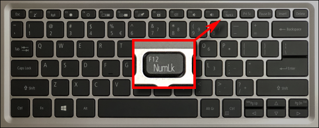 Um exemplo de tecla numlock de laptop