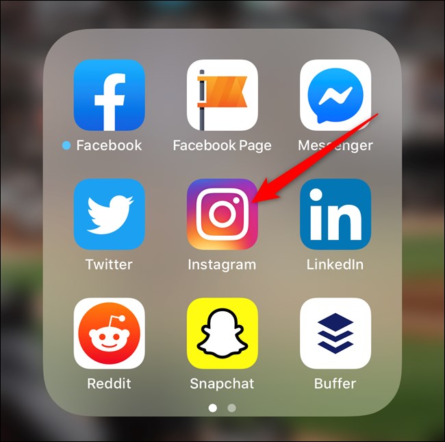 Abra o aplicativo Instagram em seu smartphone