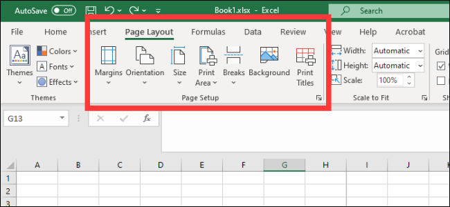 Excel - Configuração de página