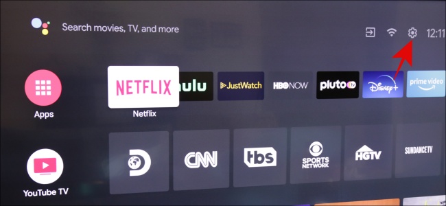 Configurações da Android TV