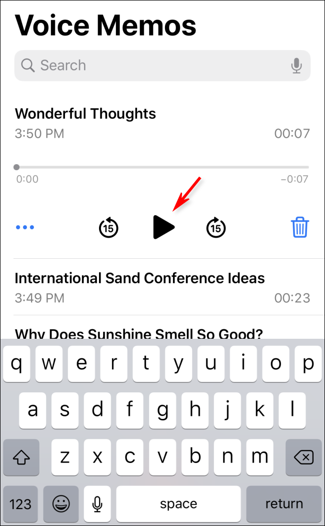 Reproduza uma mensagem de voz no iOS