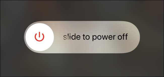 Slide Apple iOS para desligar