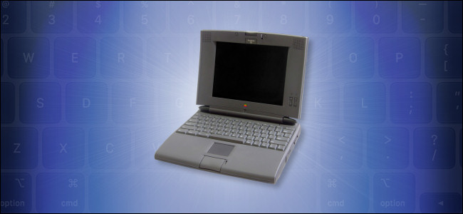 Um computador Apple PowerBook 540c. 