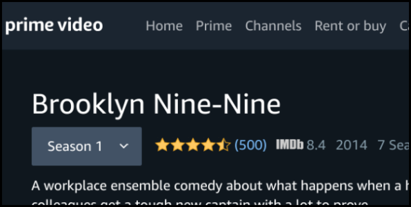 Amazon Prime Video Brooklyn Nine-Nine