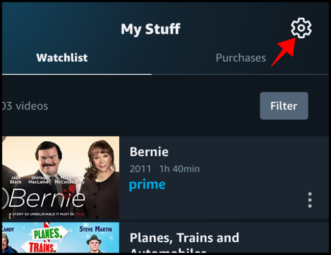 Prime Video Mobile My Stuff